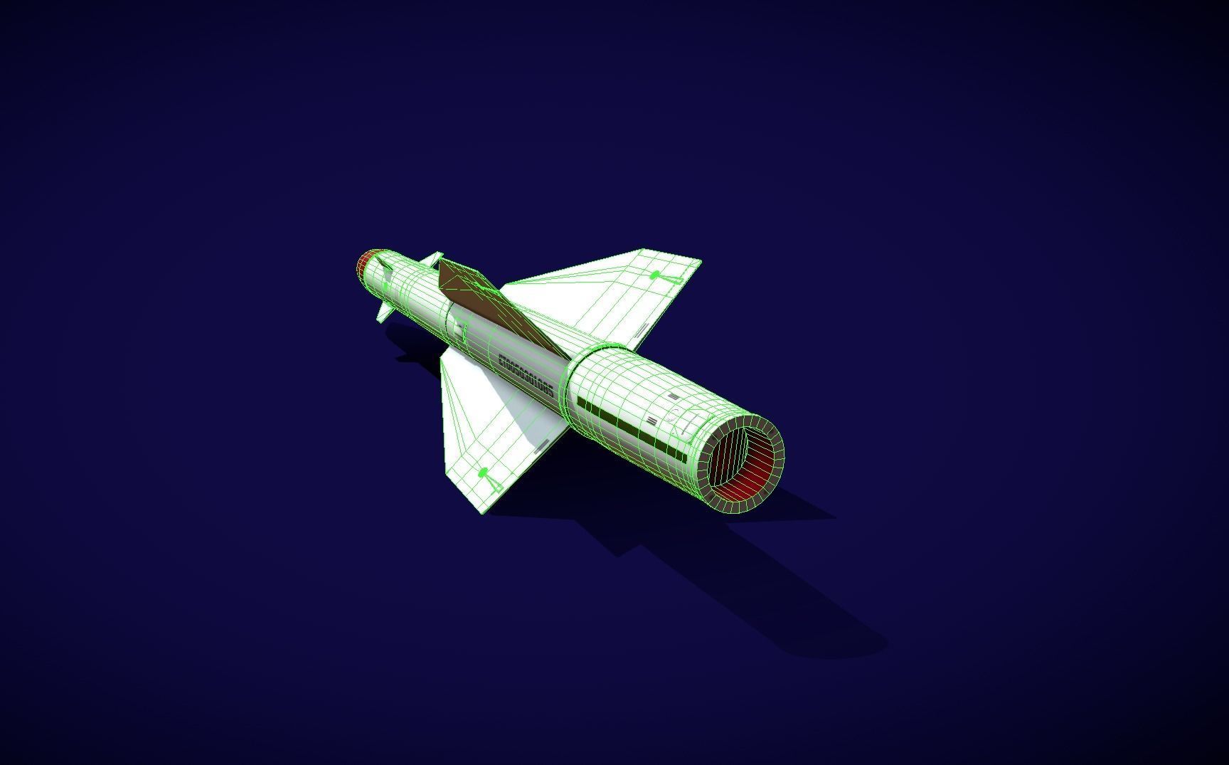 R8RM Missile Low-poly 3D model_12