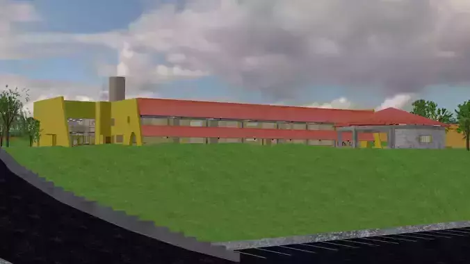 College Building Free 3D model