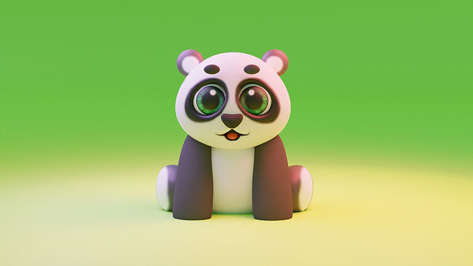 Huggable Panda 3D model