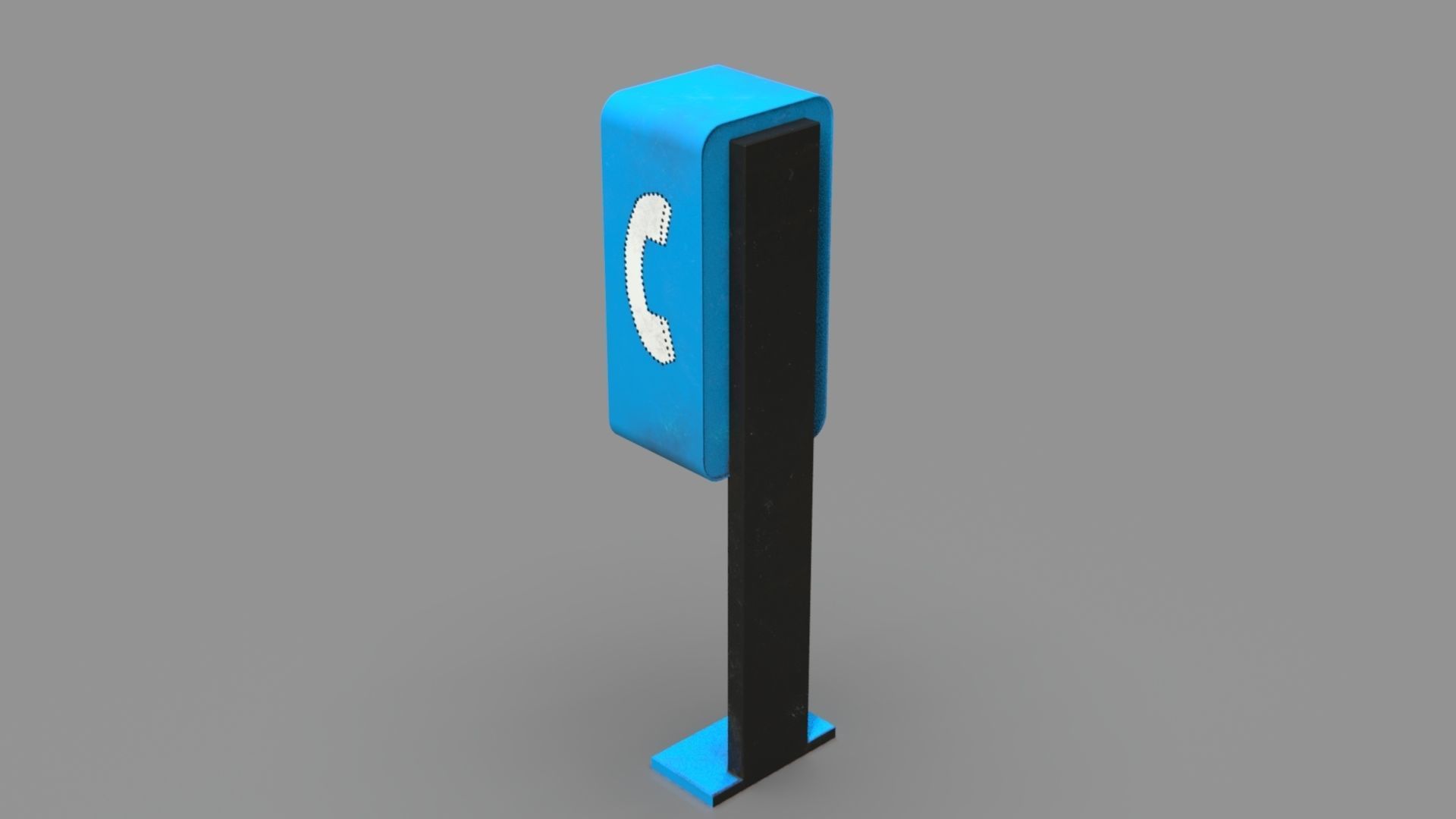 Pay Phone Low-poly 3D model_18