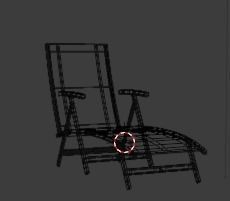 Hammock folding chair 3D model_6