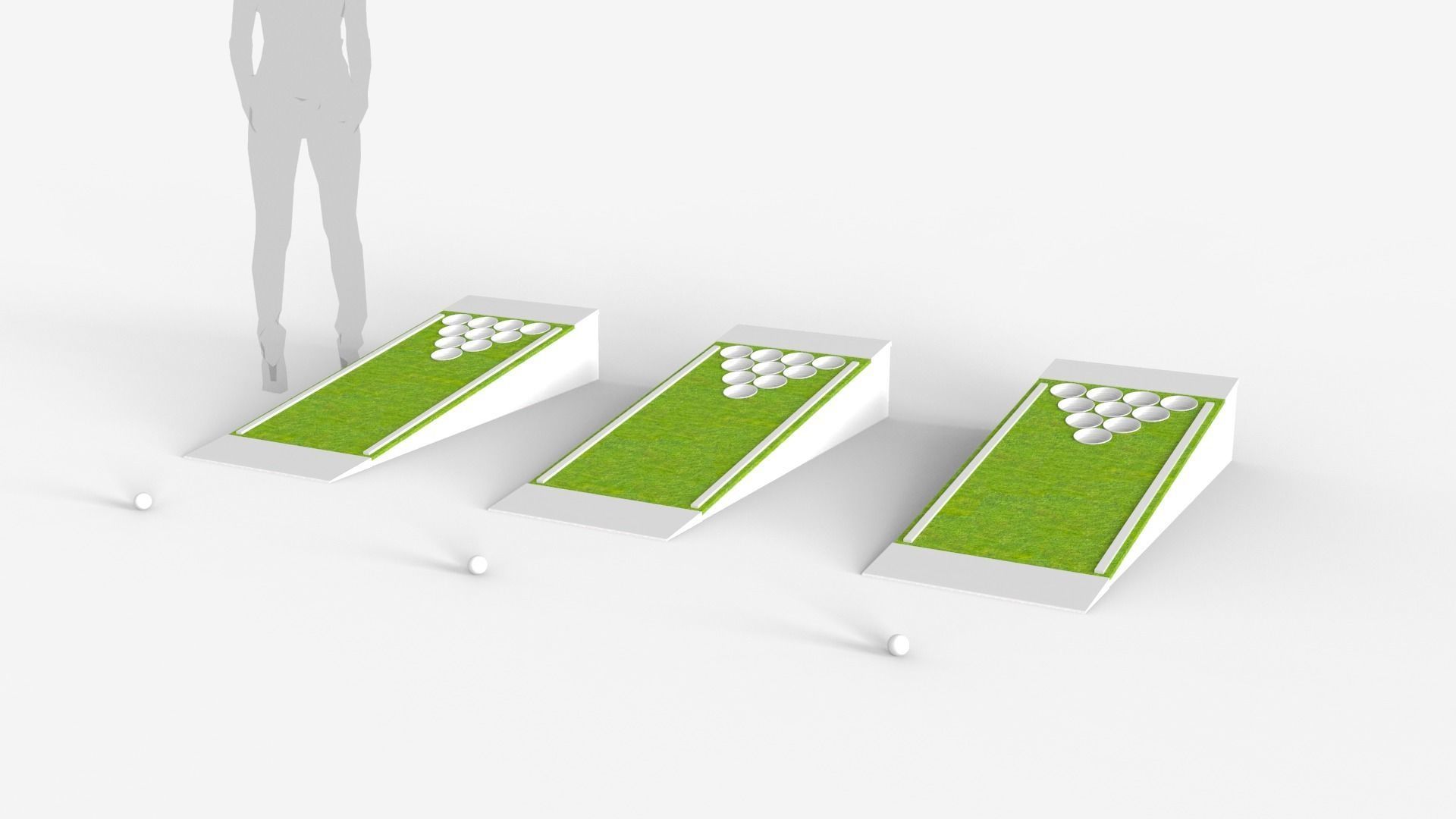 Beer Pong Golf 3D model_1