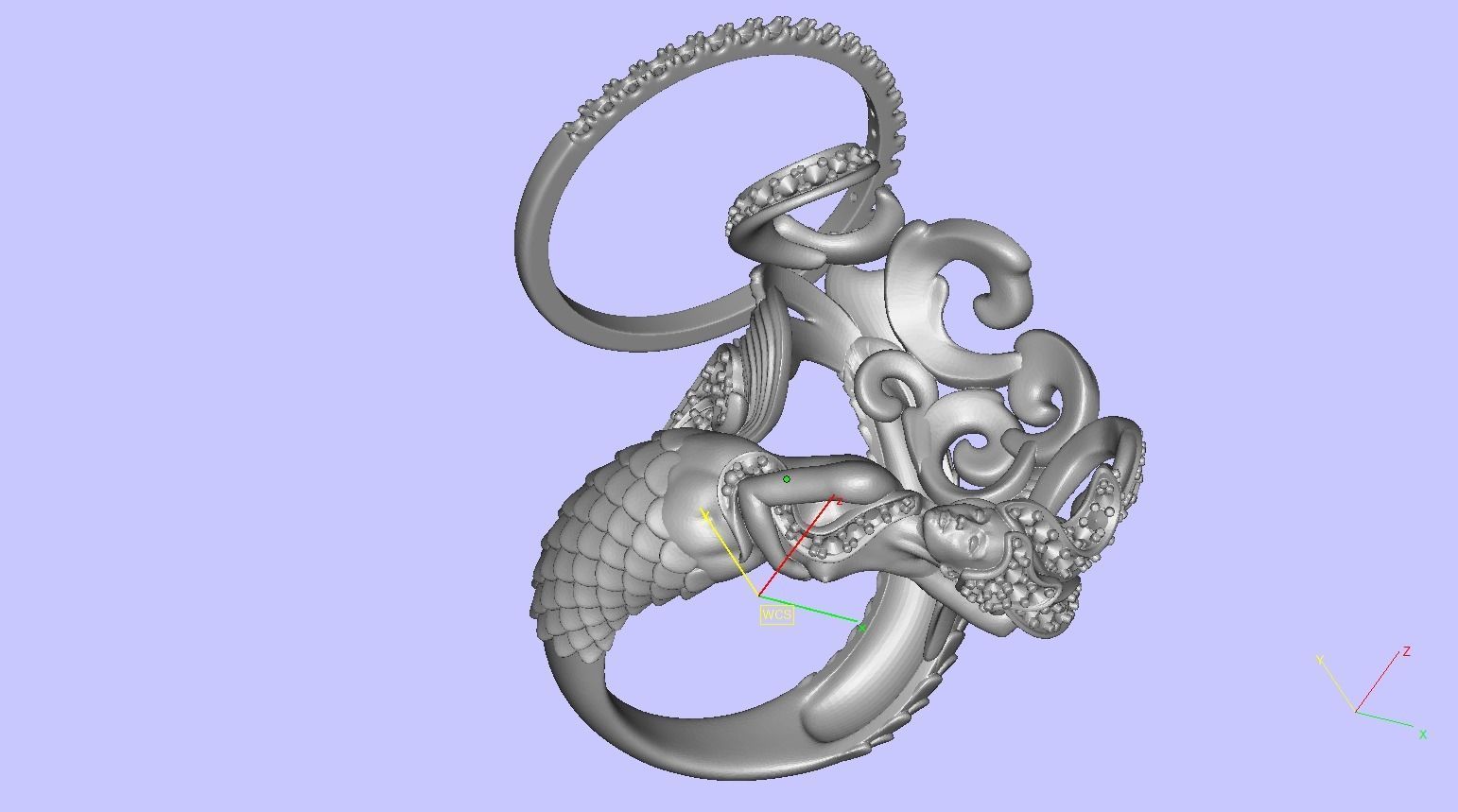 SIRENA MERMAID Buy 1 gat 1 Free Ring RG0025 3D print model 3D print model_3