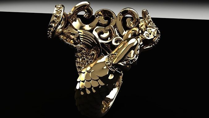 SIRENA MERMAID Buy 1 gat 1 Free Ring RG0025 3D print model 3D print model