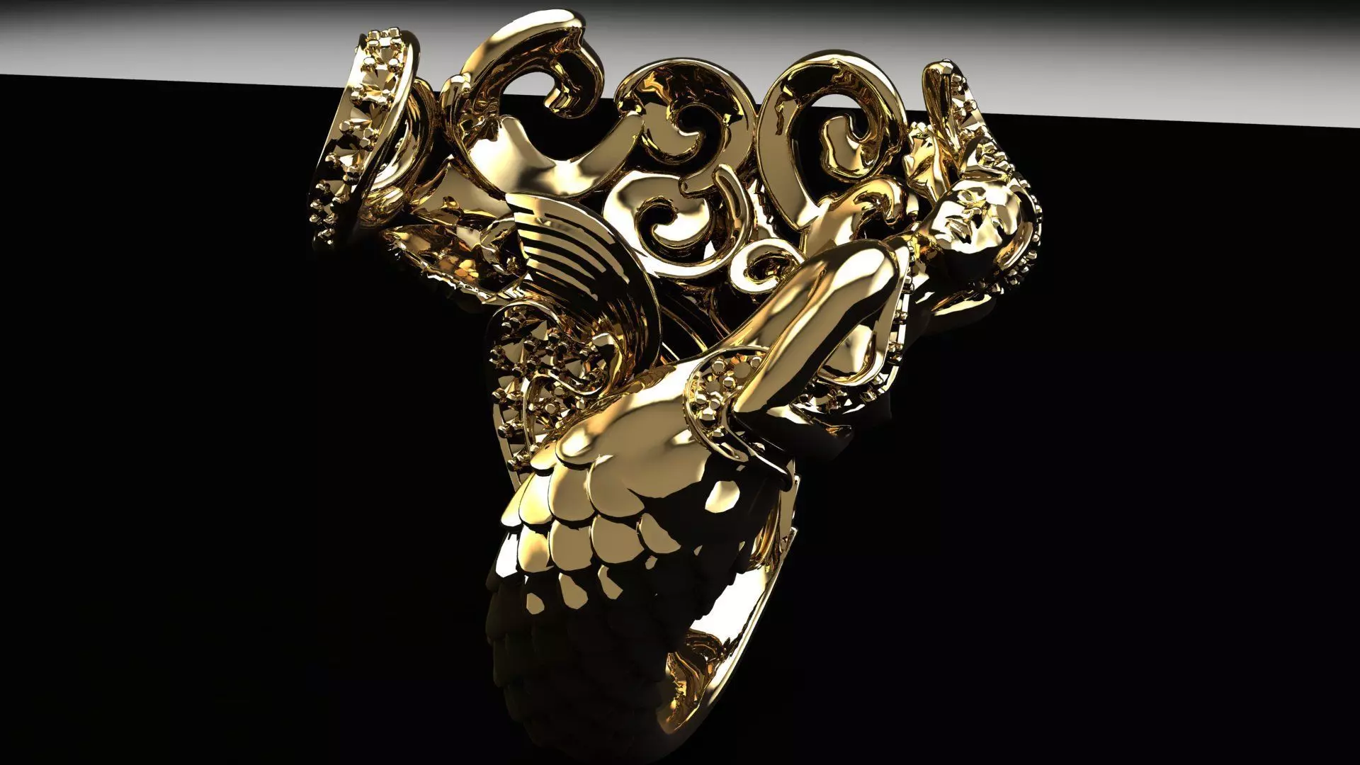 SIRENA MERMAID Buy 1 gat 1 Free Ring RG0025 3D print model 3D print model_0