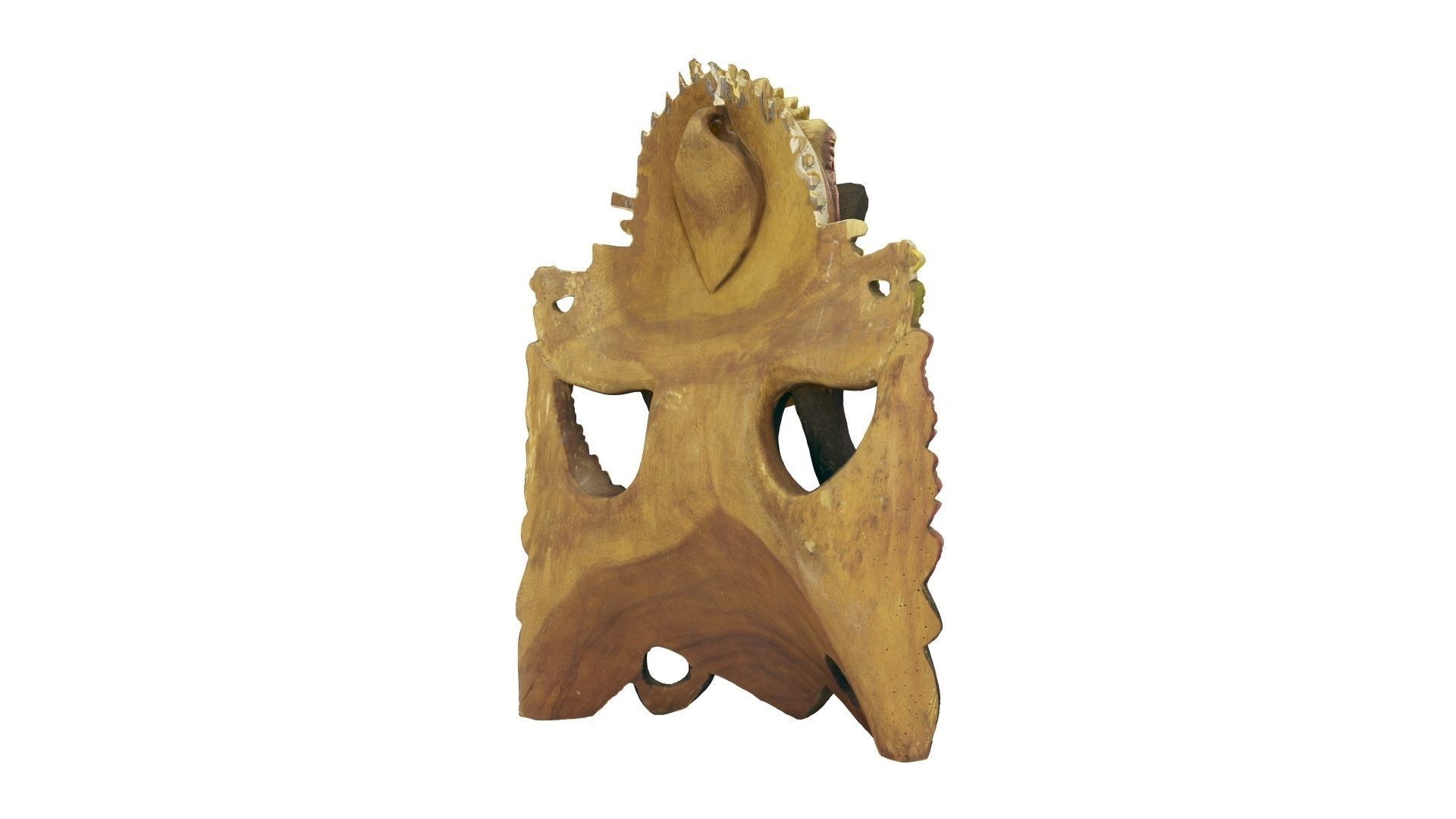 Balinese Janger Dancer Mask Wood Sculpture - ED Scanned 3D model_15