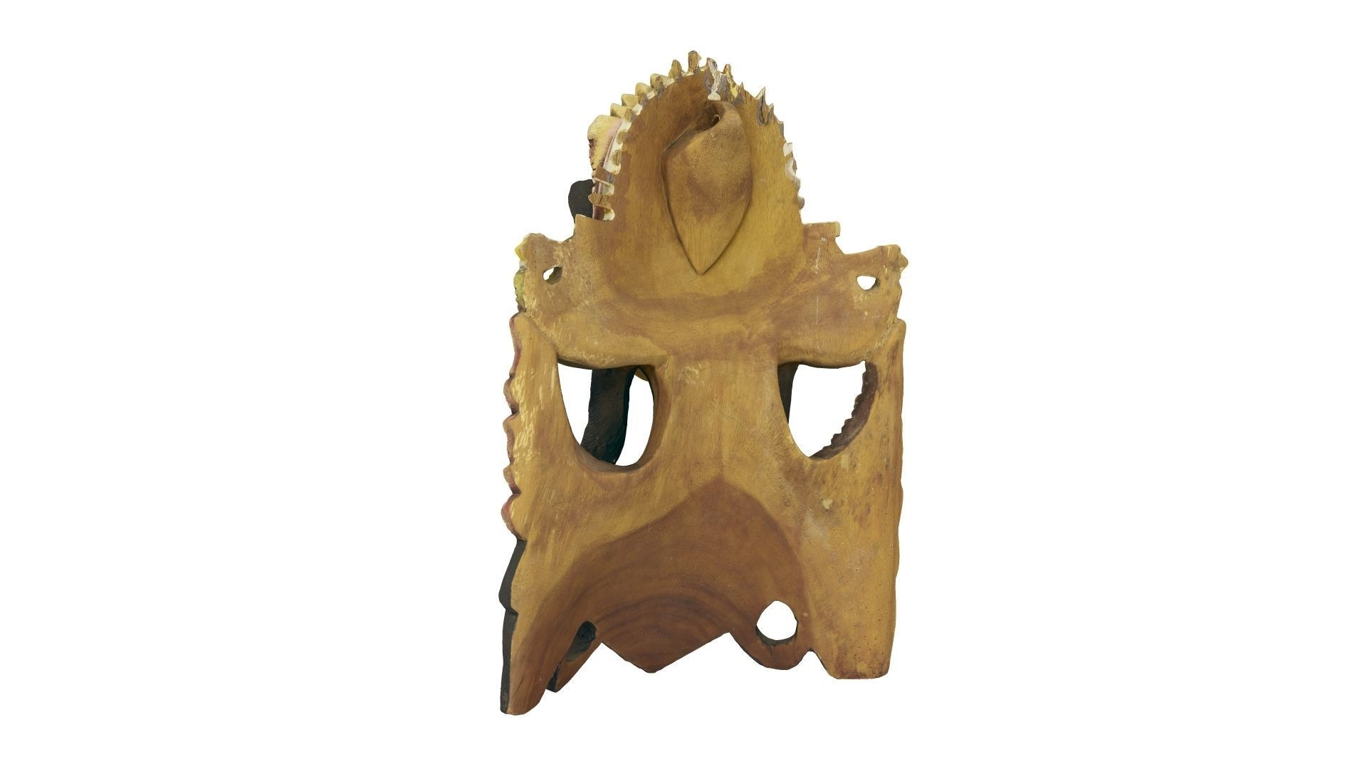 Balinese Janger Dancer Mask Wood Sculpture - ED Scanned 3D model_17