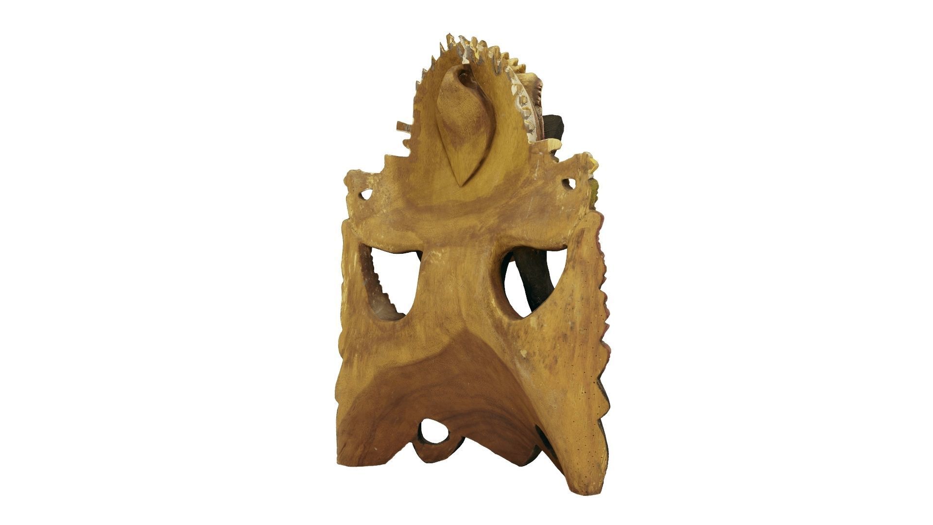 Balinese Janger Dancer Mask Wood Sculpture - ED Scanned 3D model_8
