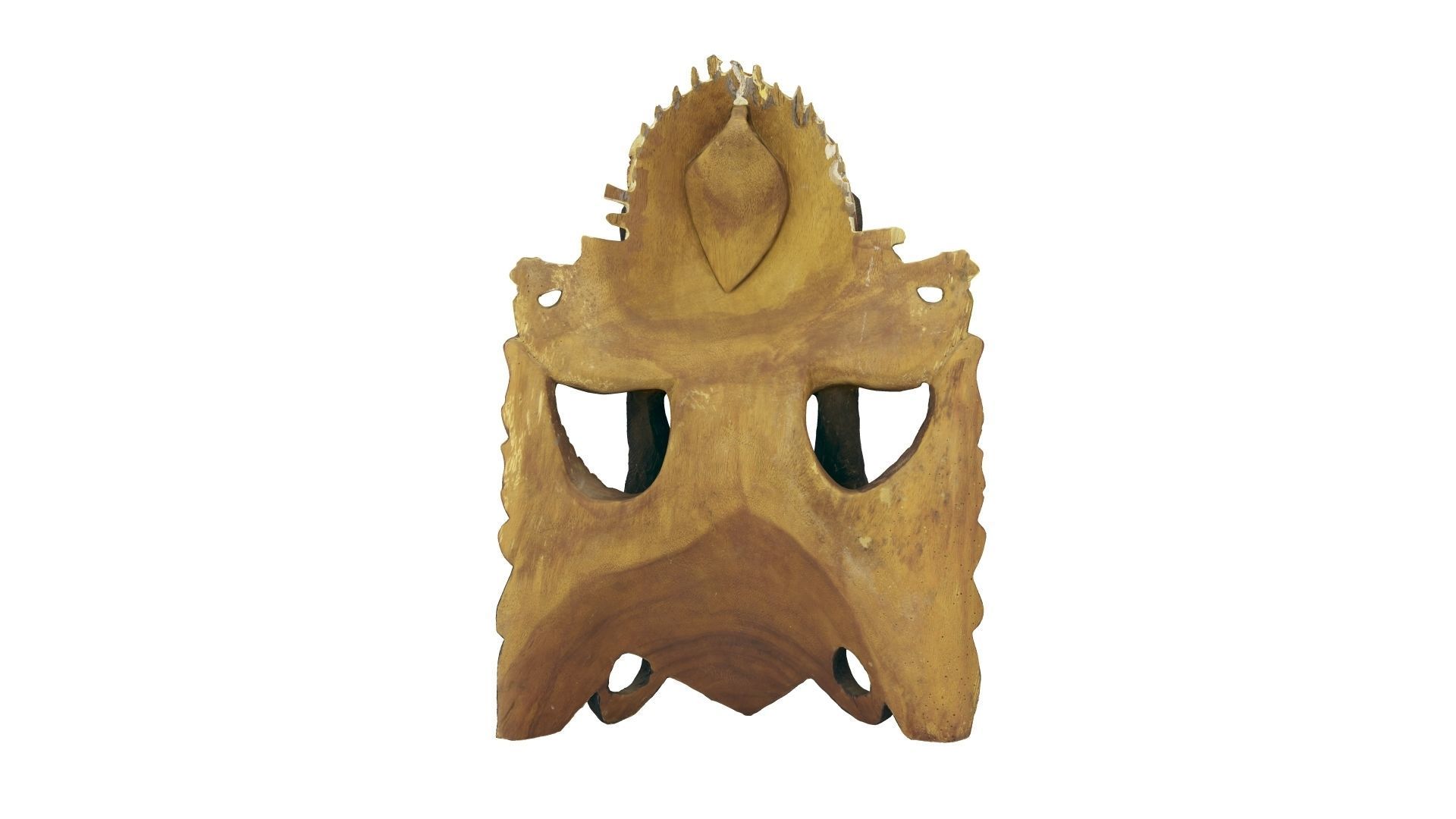 Balinese Janger Dancer Mask Wood Sculpture - ED Scanned 3D model_16