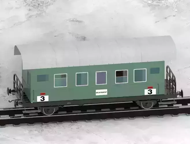 A railway carriage from 1985 3D model