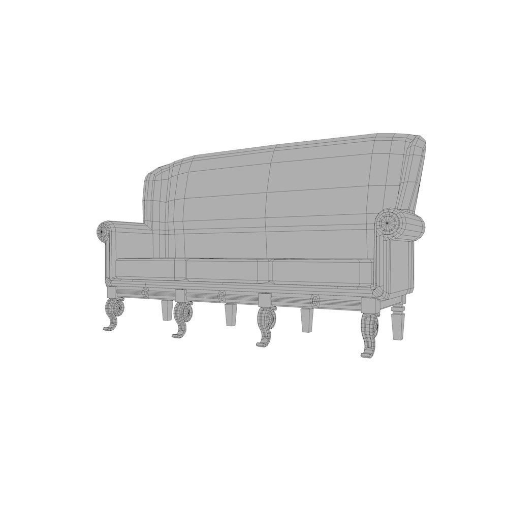 Couch Sofa Collection - Pack Low-poly 3D model_16