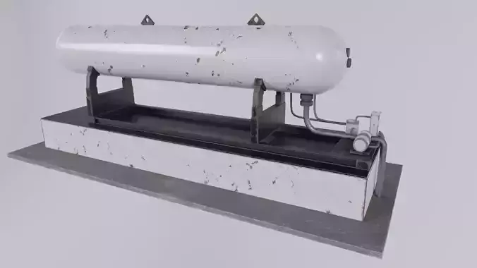 Gas Tank Low-poly 3D model