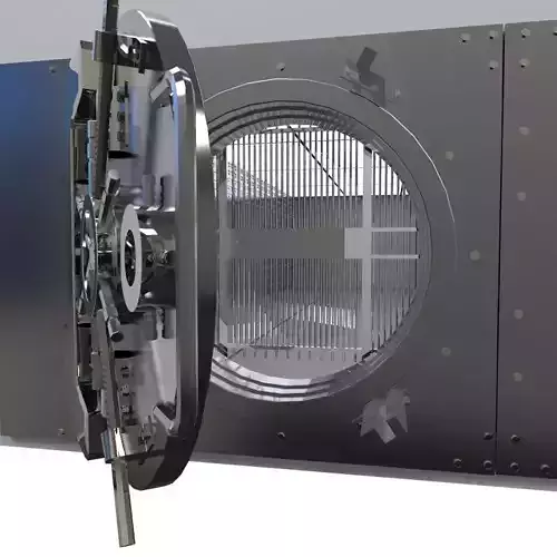 Bank Vault Low-poly 3D model
