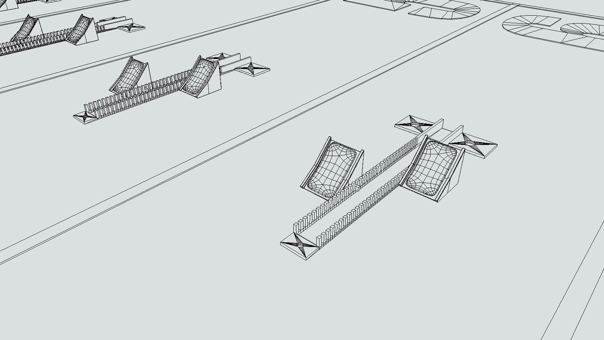 Athletics Track Low-poly 3D model_11