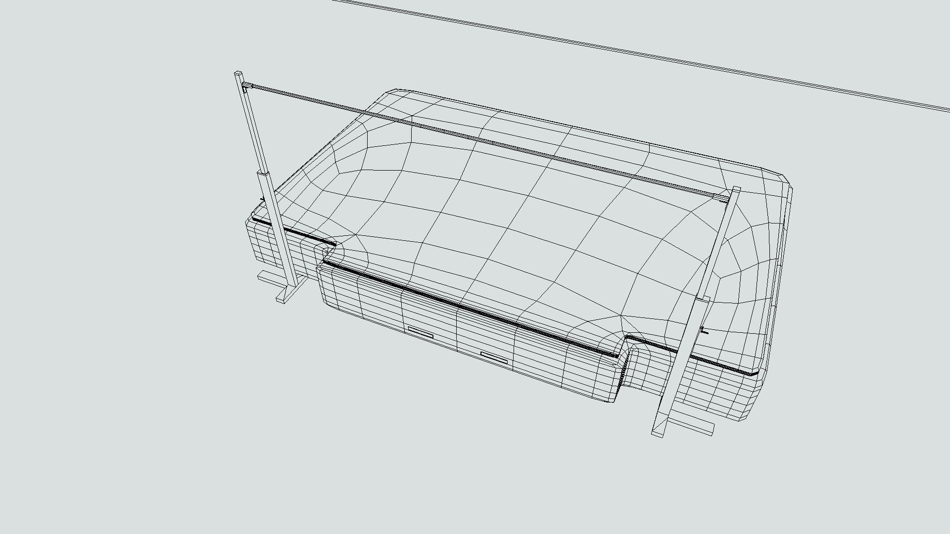 Athletics Track Low-poly 3D model_12