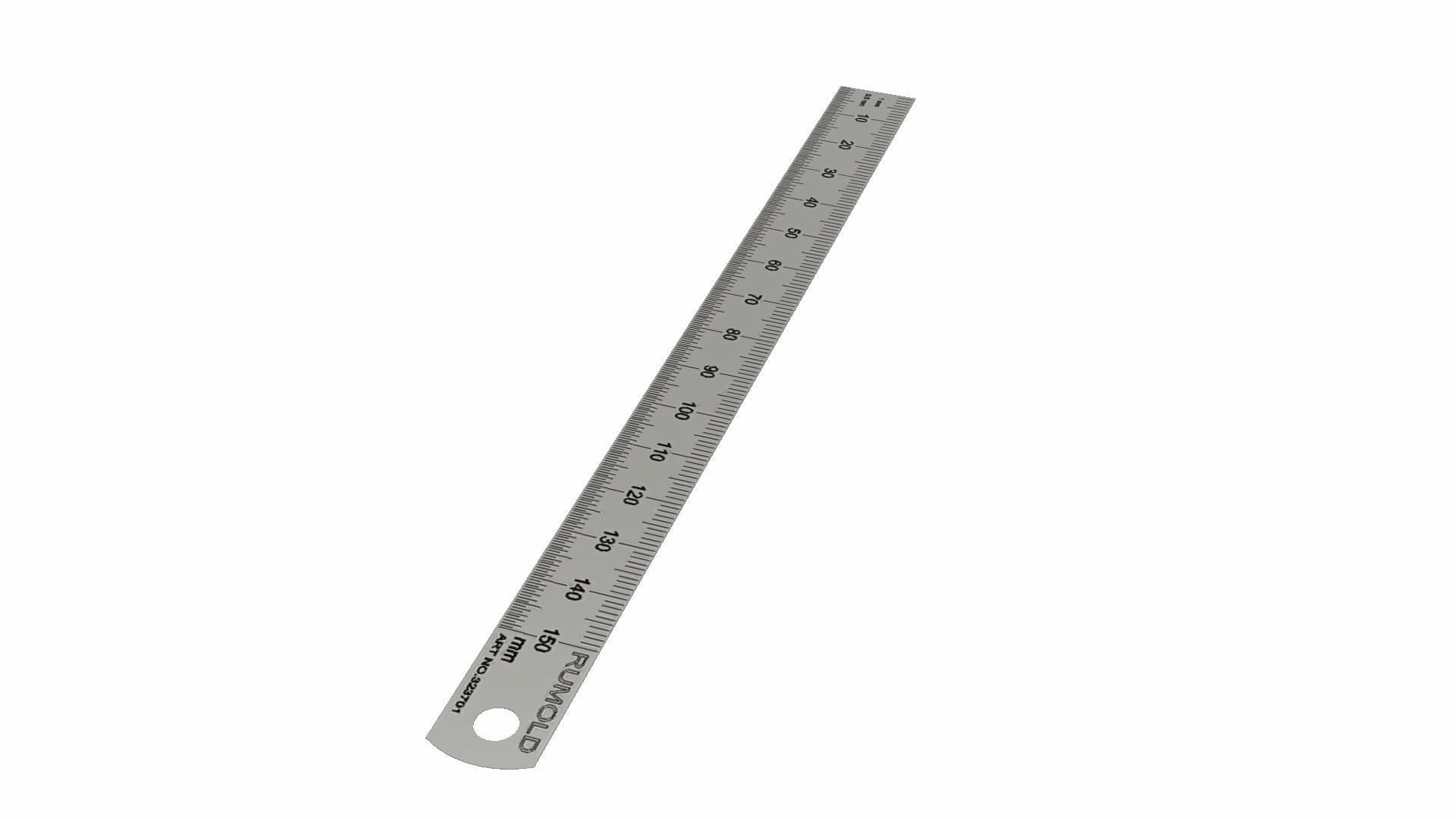 Steel Ruler Low-poly 3D model_14