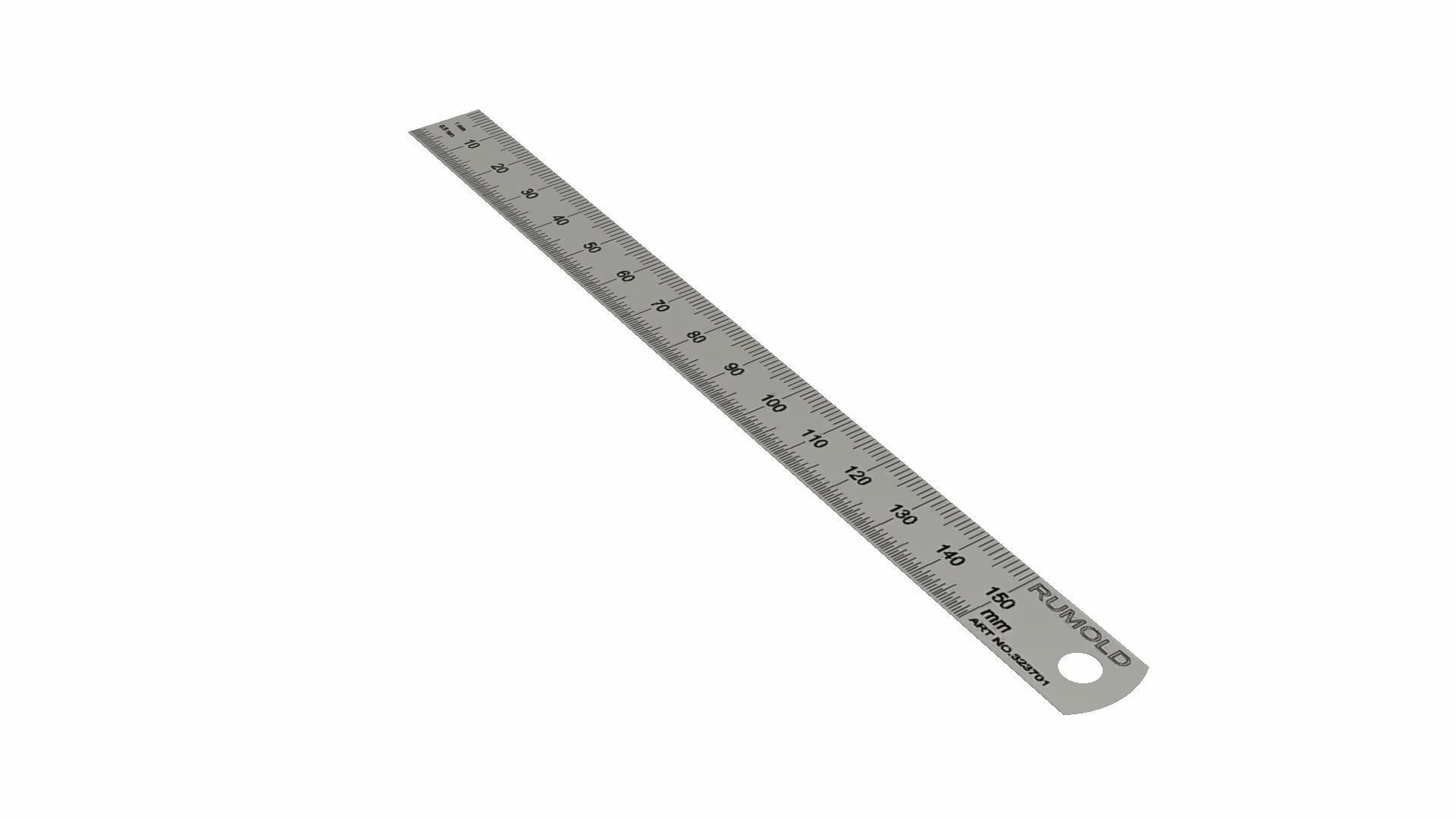 Steel Ruler Low-poly 3D model_17