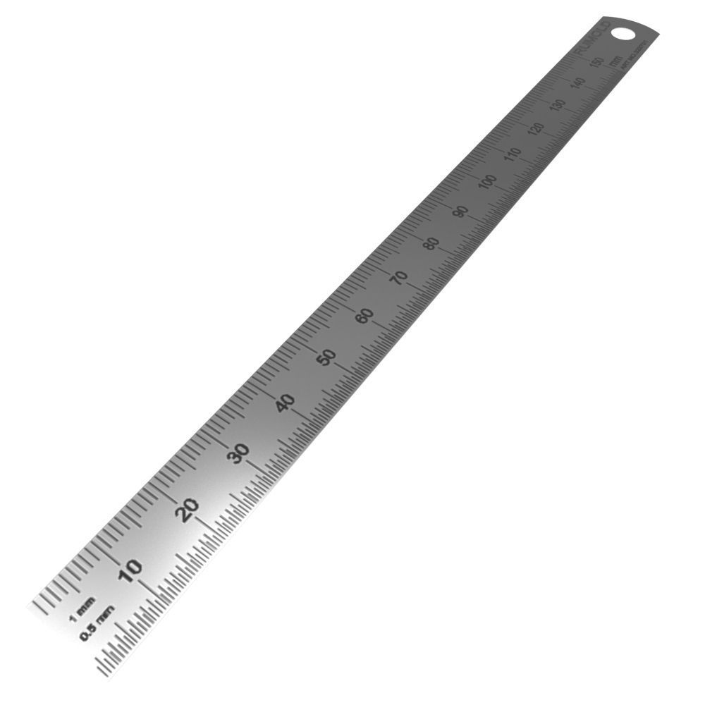 Steel Ruler Low-poly 3D model_21
