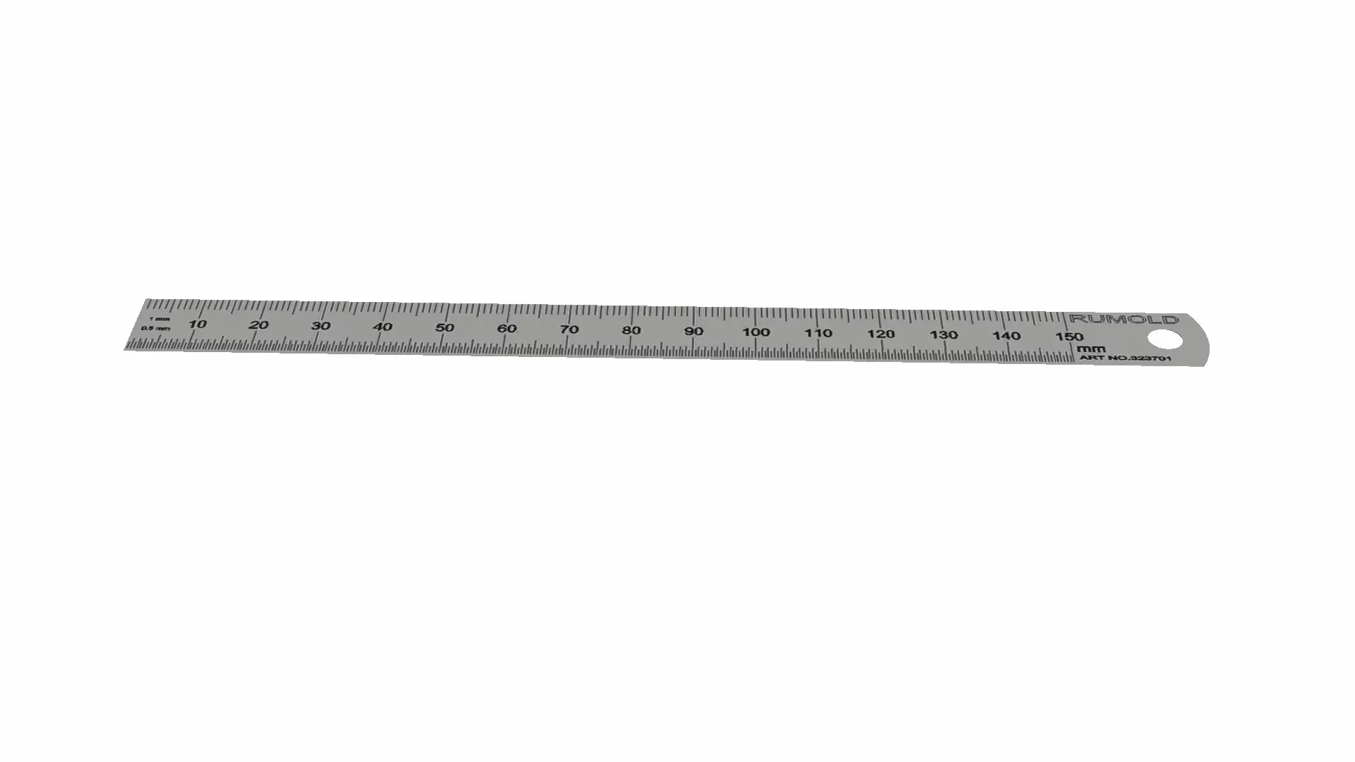 Steel Ruler Low-poly 3D model_0