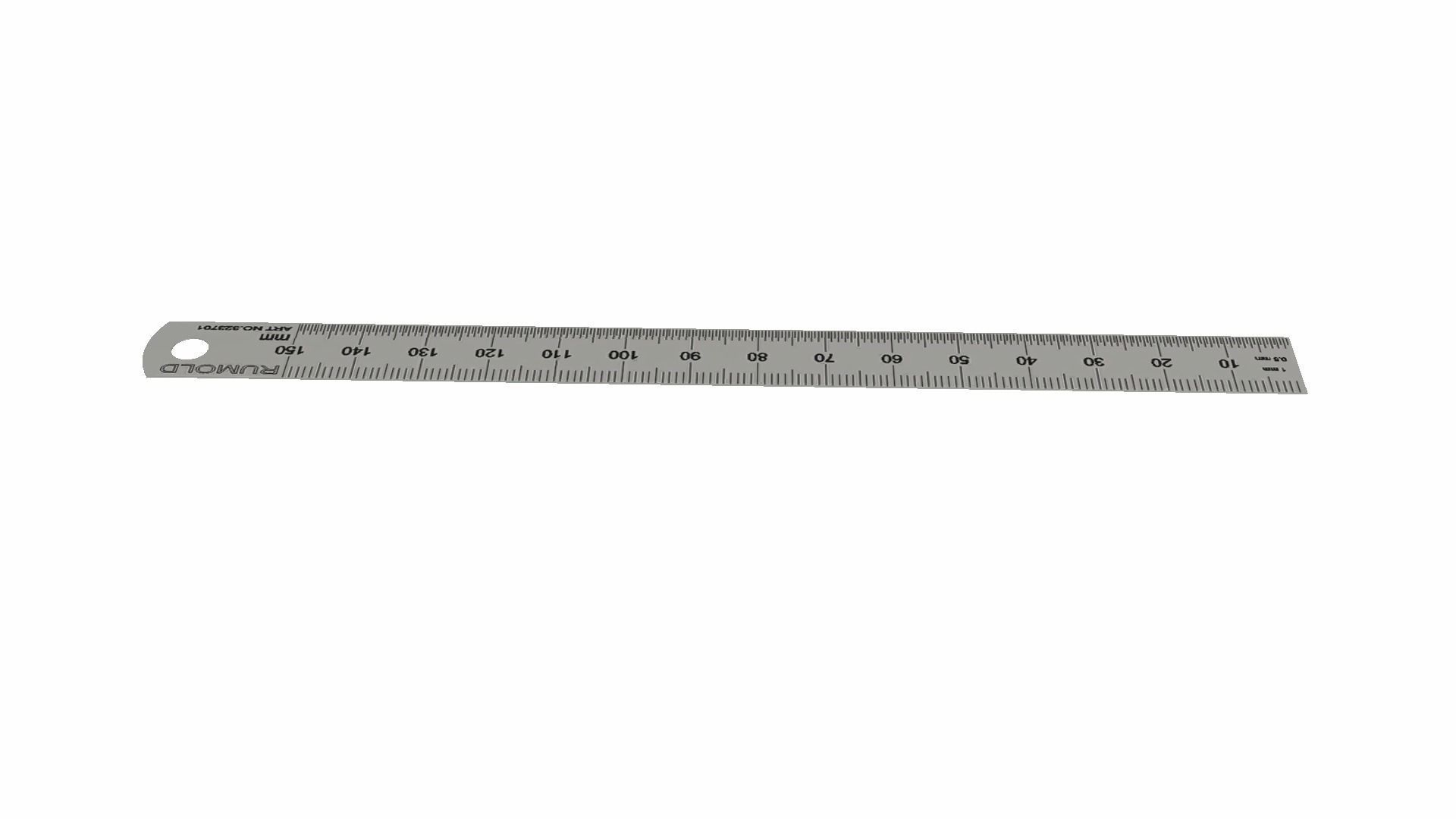 Steel Ruler Low-poly 3D model_10