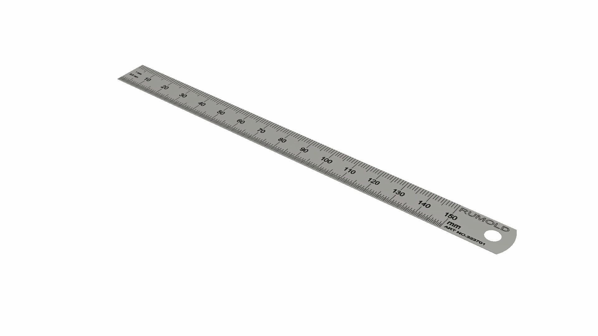 Steel Ruler Low-poly 3D model_18