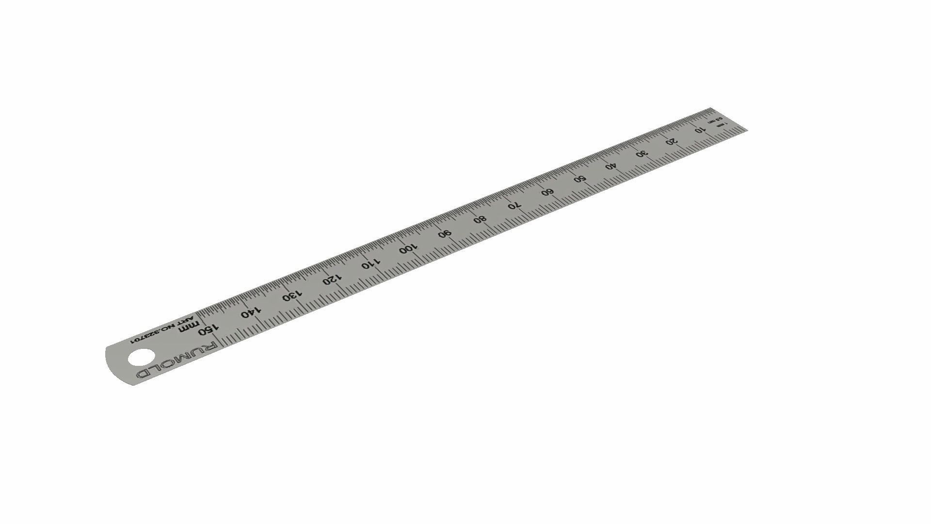 Steel Ruler Low-poly 3D model_12