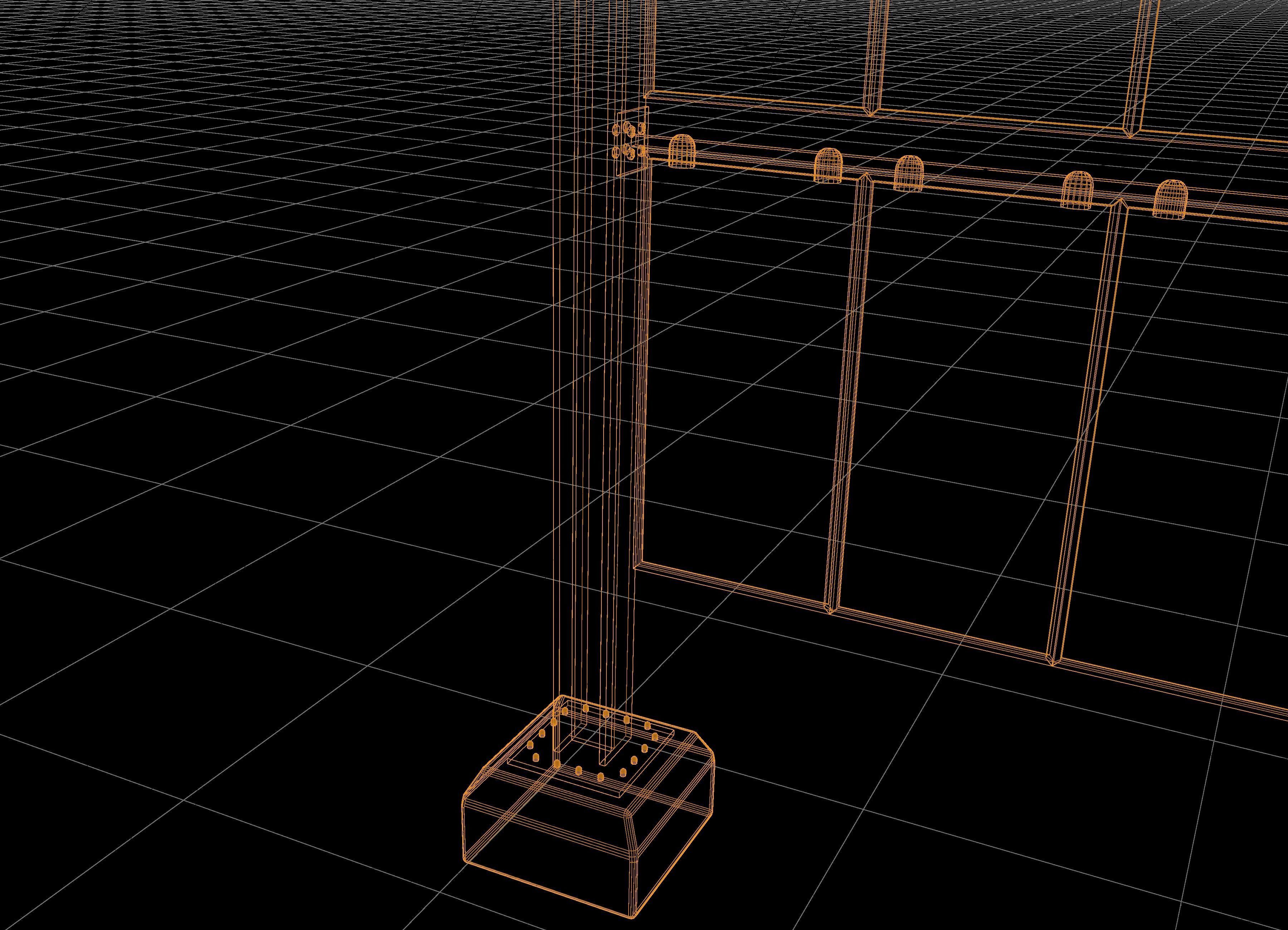 Solar wall version 2 Low-poly 3D model_14
