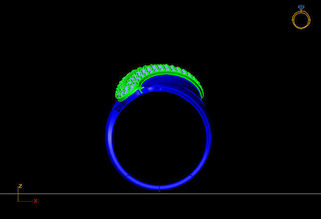 Women Ring 3D print model_3