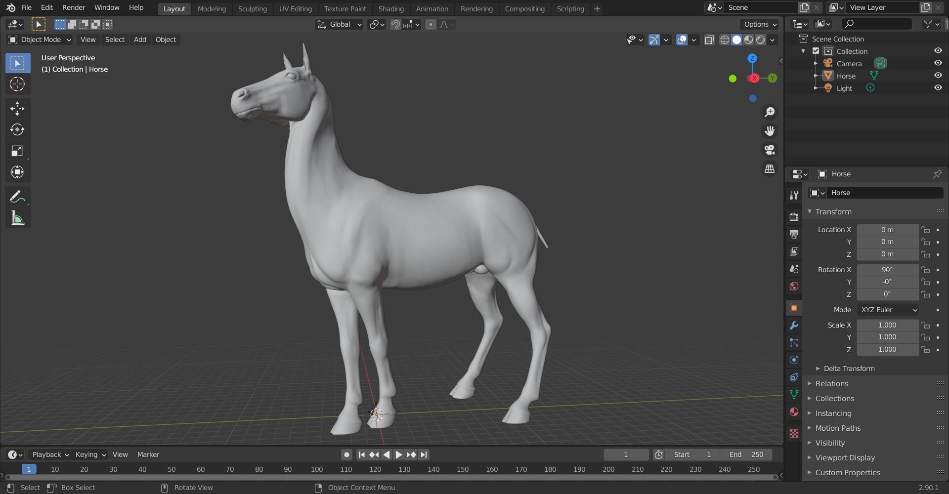 Horse 028 3D print model_15