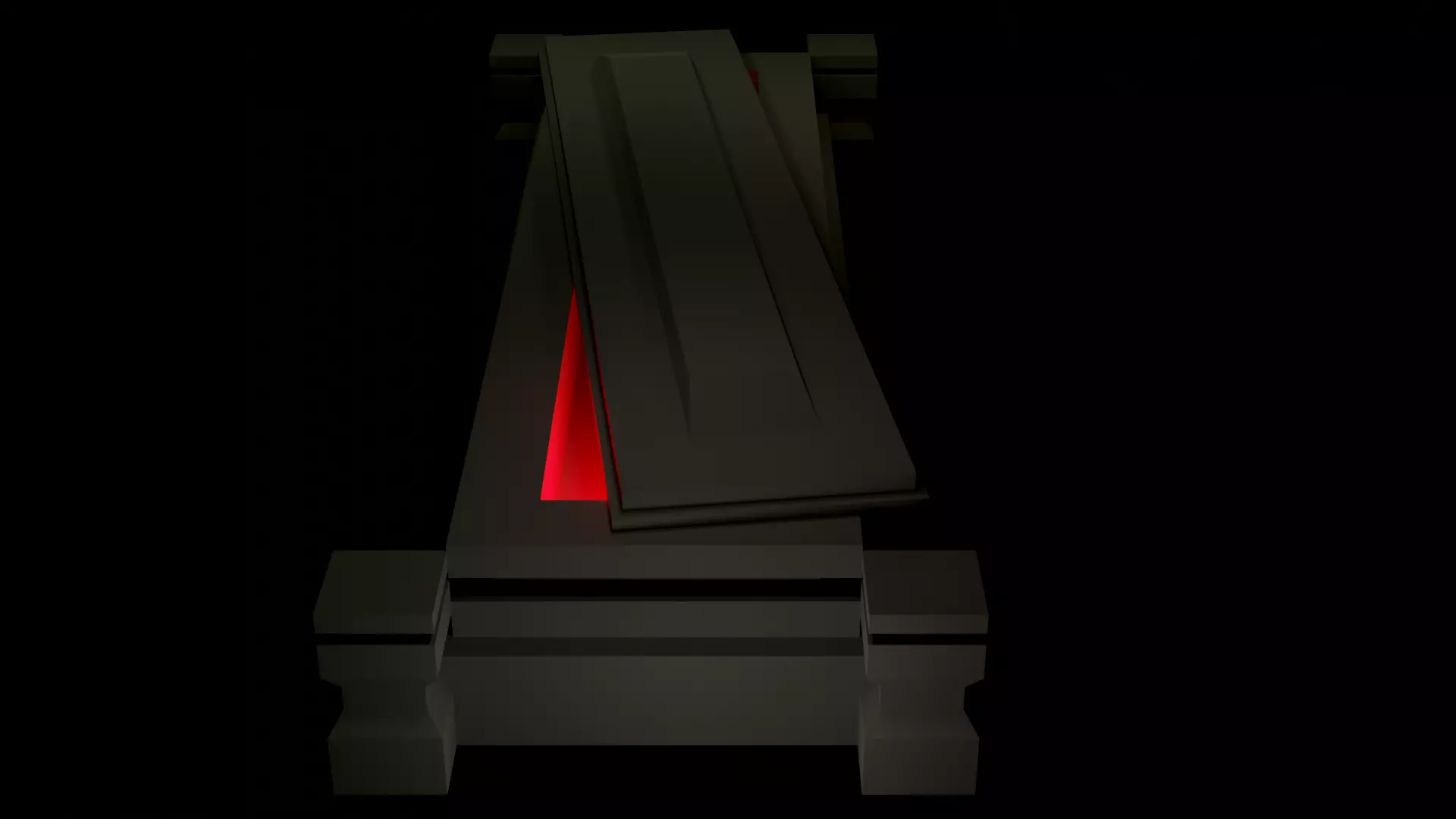 Coffin fireplace with light 3D print model