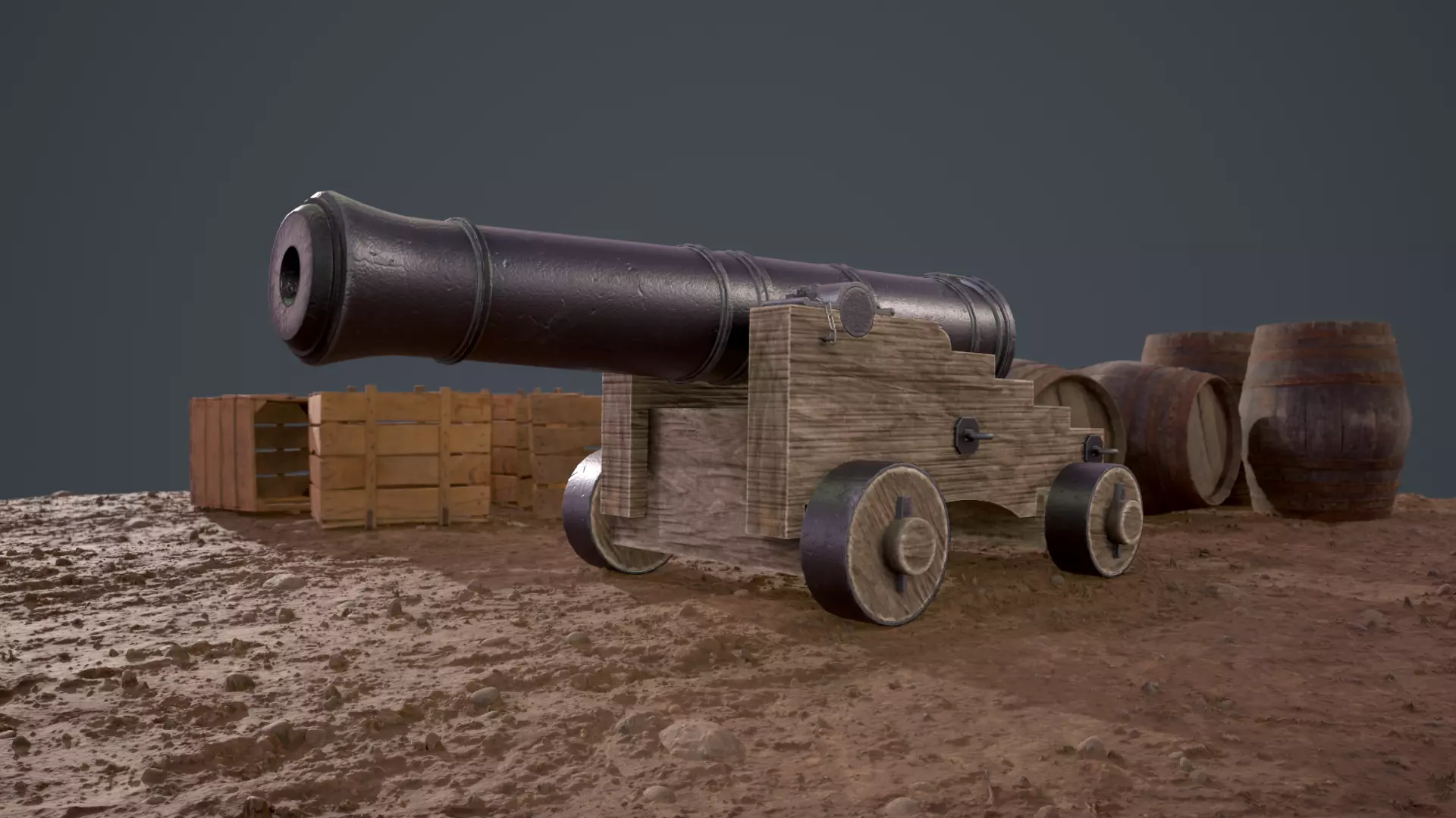 Cannon Ship  3D model_0