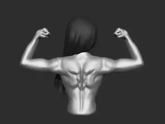 Bodybuilding back pendant 3D print model