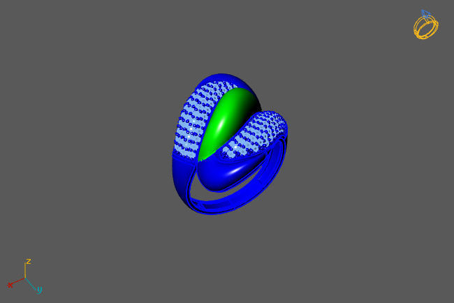 Women Ring 3D print model_1