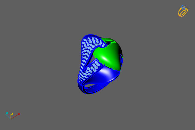 Women Ring 3D print model_2