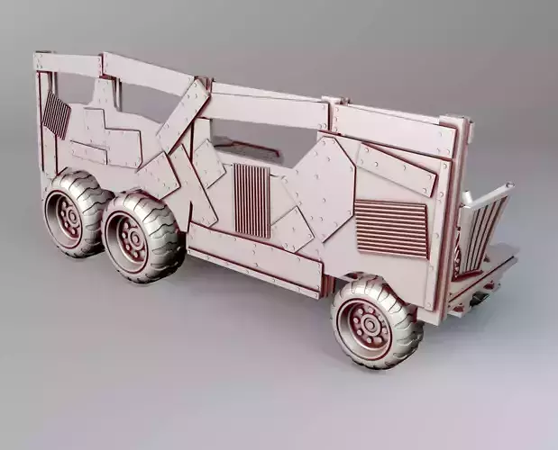 Truck Gate Barricade for Warhammer40k and other war games 3D print model