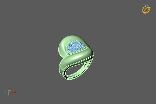 Women Ring 3D print model_1