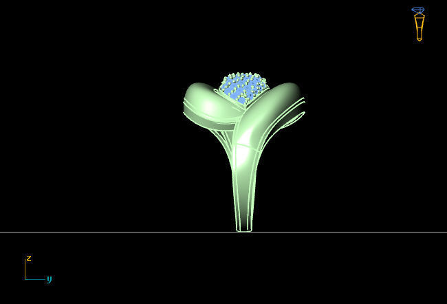 Women Ring 3D print model_4