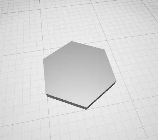 Hexagon Shape Free low-poly 3D model_0