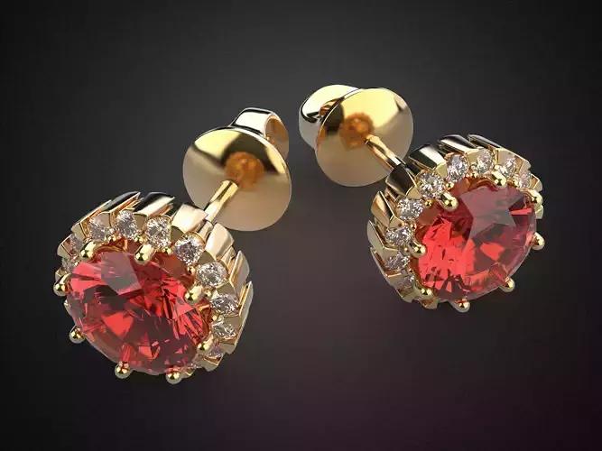 Earrings studs Gold E7