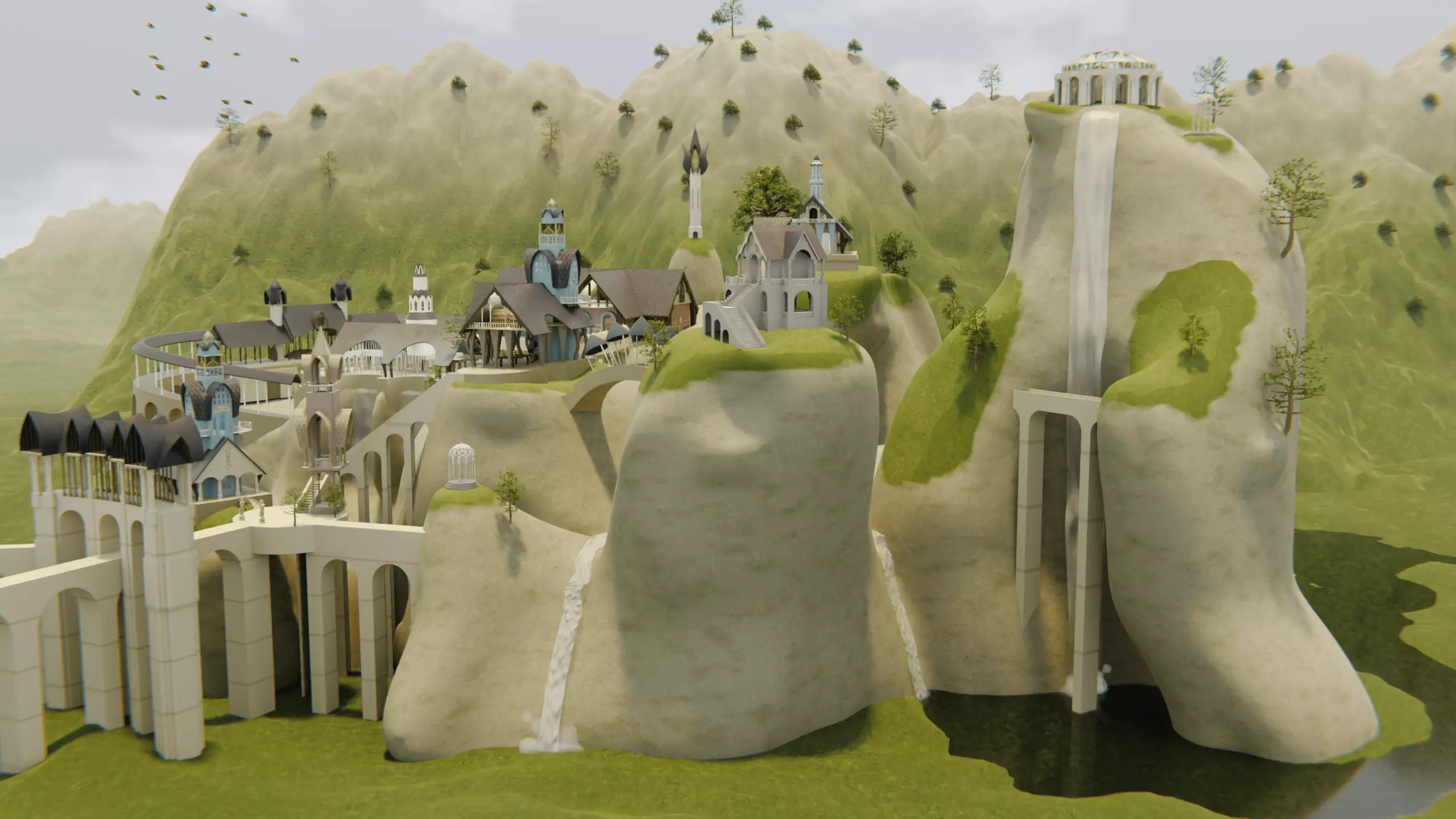 Rivendel - Lord of the Rings - Low Poly Free 3D model