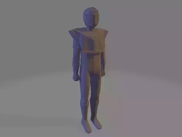 Power Ranger white Low Poly