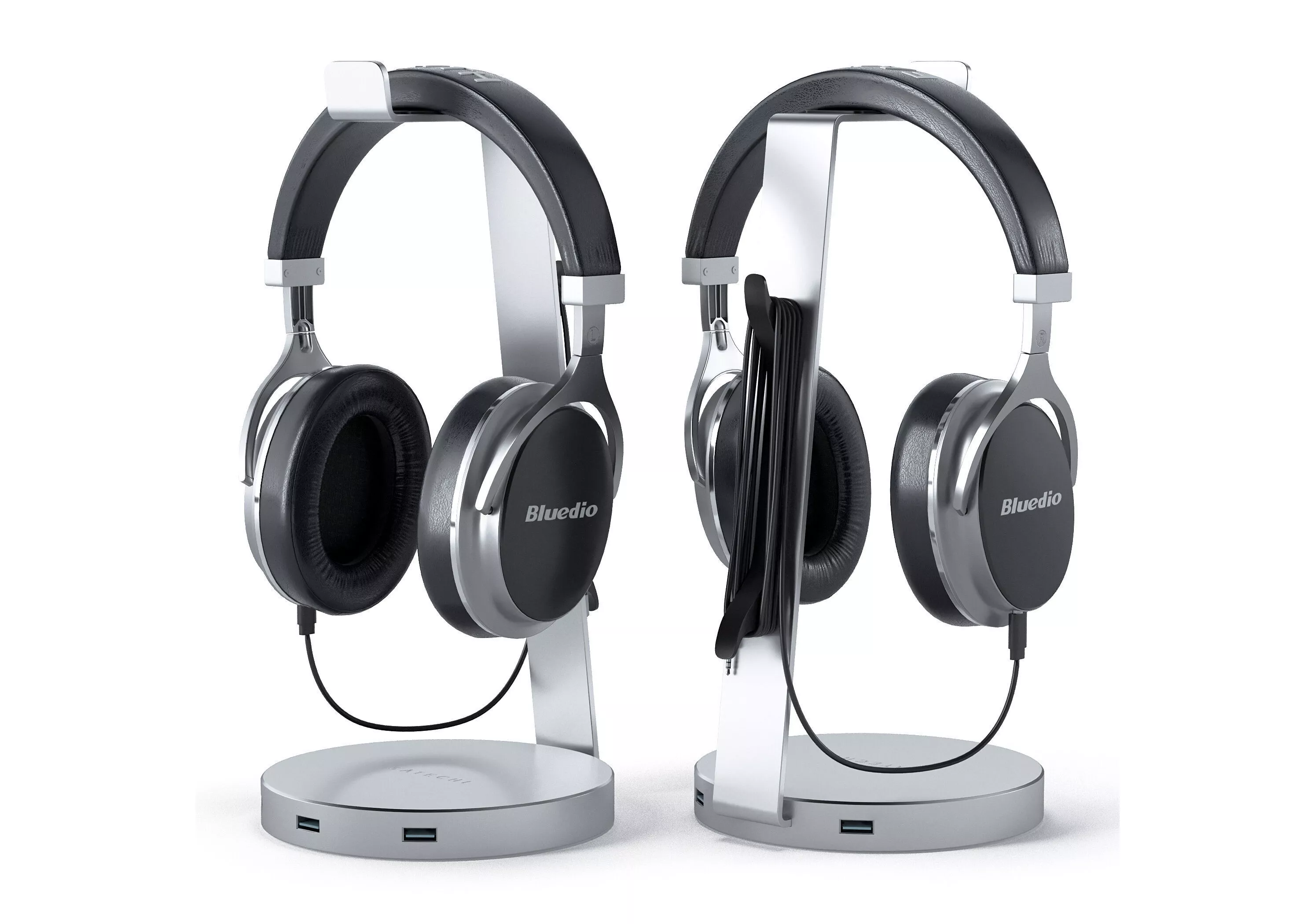 Bluedio headphones on the stand satechi PBR version 3D model