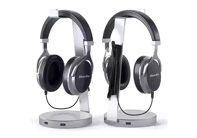 Bluedio headphones on the stand satechi PBR version 3D model