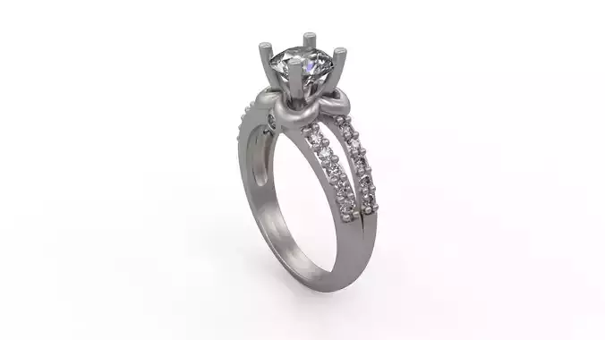 Woman Solitaire Ring 238