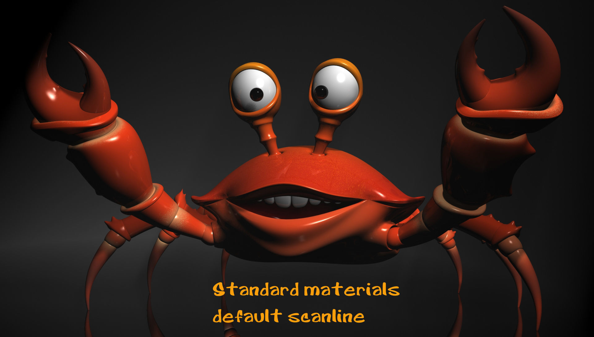 Cartoon Crab RIGGED and ANIMATED Low-poly 3D model_15