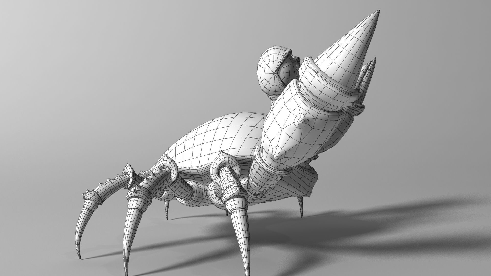 Cartoon Crab RIGGED and ANIMATED Low-poly 3D model_12