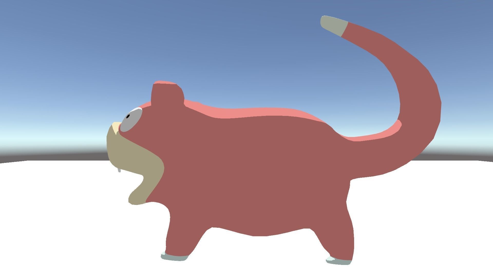 Slowpoke 3D Model hippopotamus 3D model_3