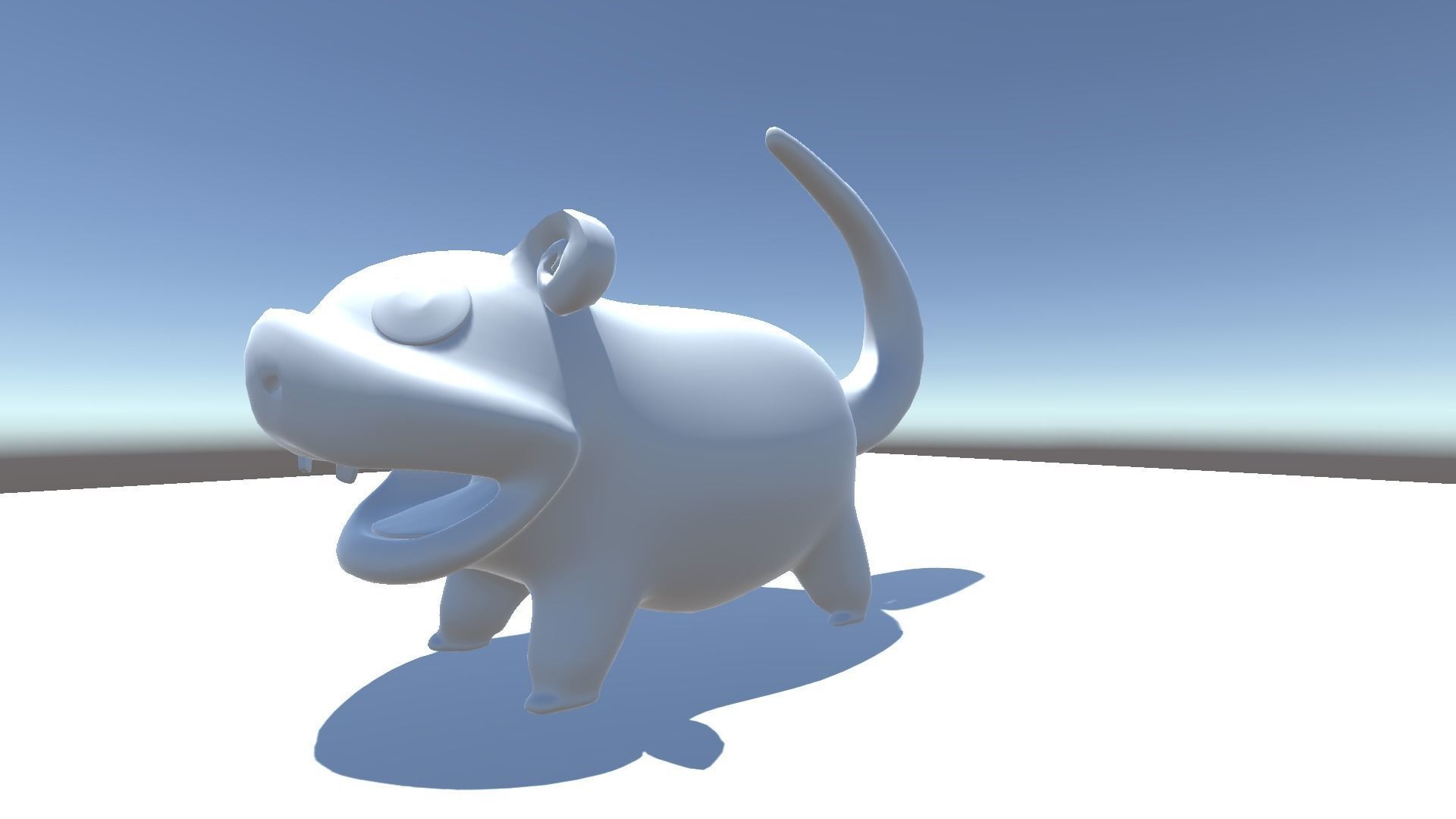 Slowpoke 3D Model hippopotamus 3D model_5
