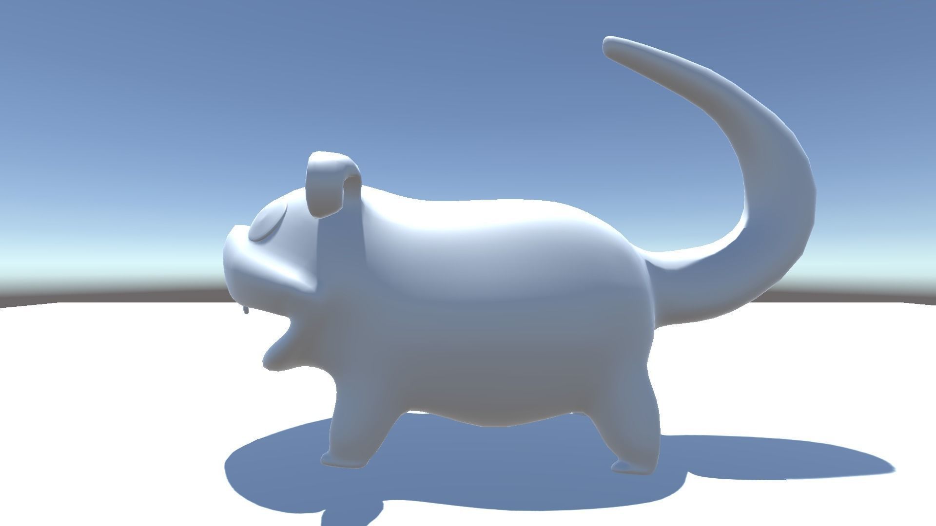 Slowpoke 3D Model hippopotamus 3D model_6