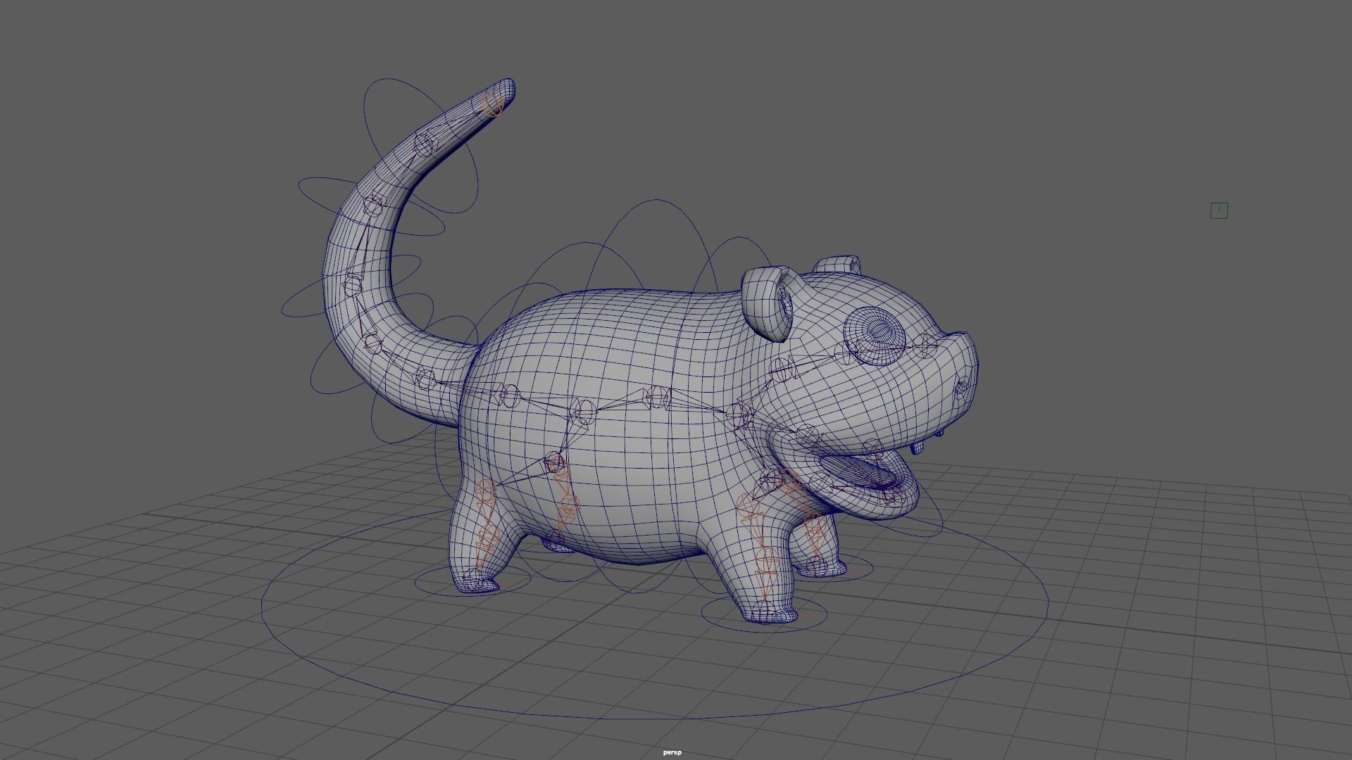 Slowpoke 3D Model hippopotamus 3D model_8